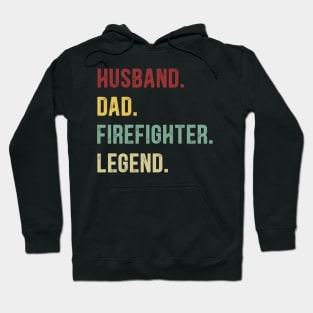 Firefighter Funny Vintage Retro Shirt Husband Dad Firefighter Legend Hoodie